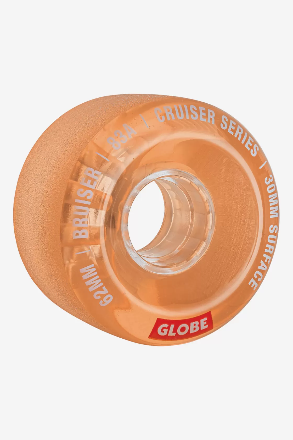Globe Brand Bruiser Cruiser - - Skateboard Wheel 62mm Clear Coral Clearance