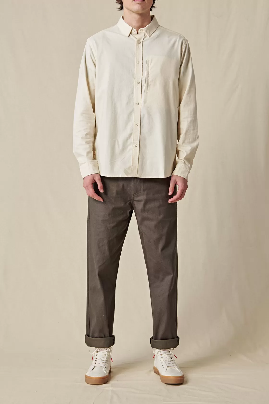 Globe Brand Foundation LS Shirt - Bleach Free Dye Free Bleach Free-Dye Free Outlet
