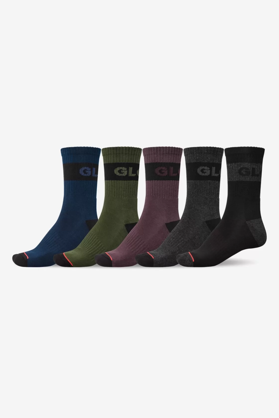 Globe Brand Horizons Crew Sock 5 Pack - Assorted Dark Assorted Best